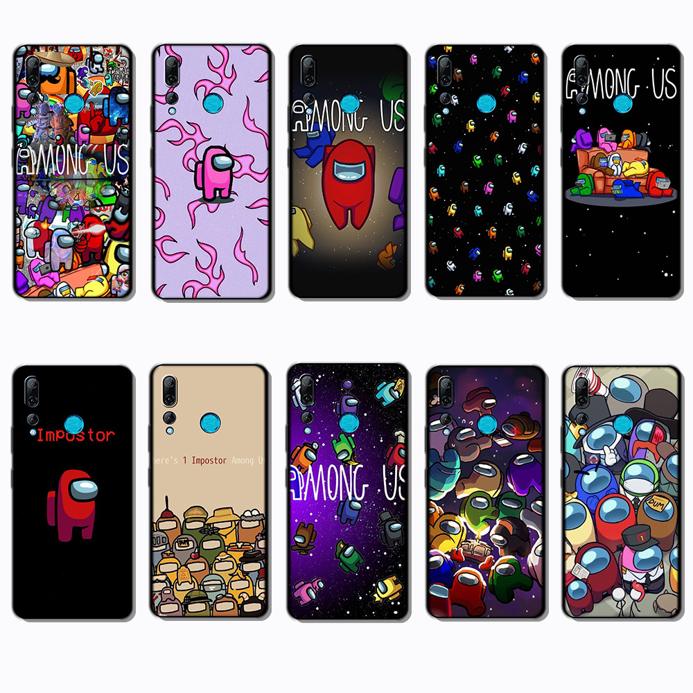 สําหรับ Huawei Y6s Y6 Pro Y7 Y9 Prime J10 Among Us เคสโทรศัพท์ TPU ขอบสีดํา | แสดงความสวยของโทรศัพท์