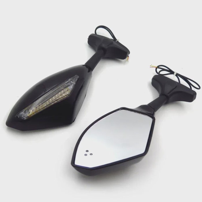 Led Turn Signal Mirror For Yamaha R1 R6S FZ6/FZ6S FAZER Suzuki Honda CBR600 Aftermarket Motorcycle