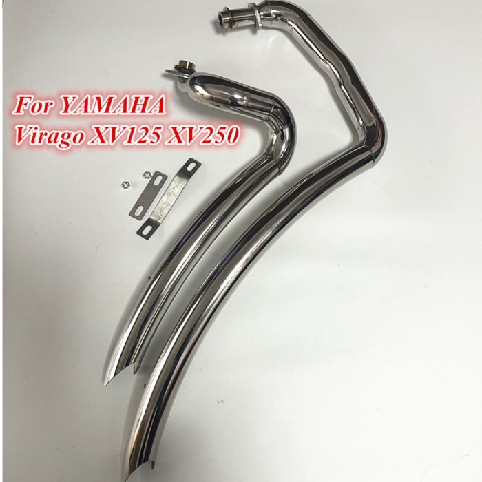 For Yamaha Virago XV125 Virago XV125 XV250 XV 250 Motorcycle Slash Cut Exhaust Muffler Vent Pipe Sy