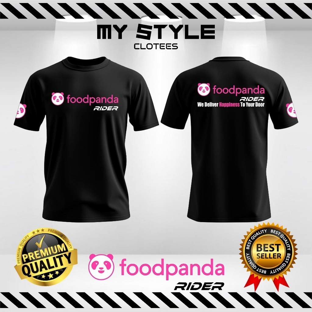 FOODPANDA RIDER Jersey Premium Microfiber/ Baju FOODPANDA /เสื้อยืดจัดส่ง 1