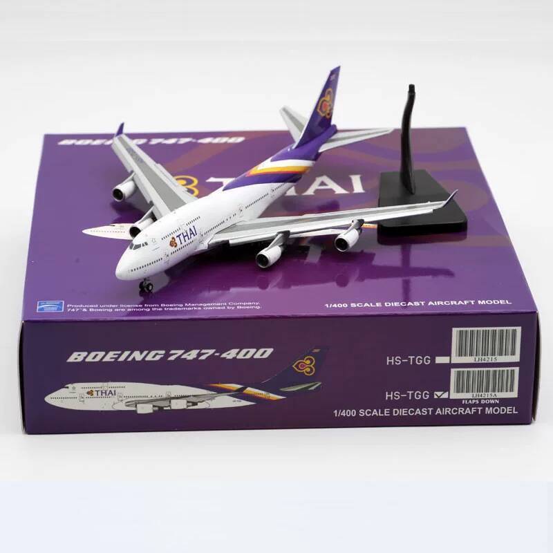 JC Wing 1: 400 Thai Airlines Boeing B747-400 HS-TGG Alloy Airliner รุ่น
