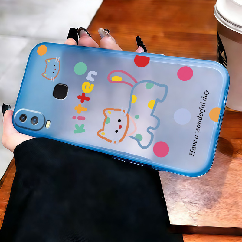 เหมาะสําหรับ Vivo Y11 Y12 Y15 Y17 Y19 เคสโทรศัพท์ใหม่ใสลายแมวเคสโทรศัพท์ป้องกันการตก MSTC06