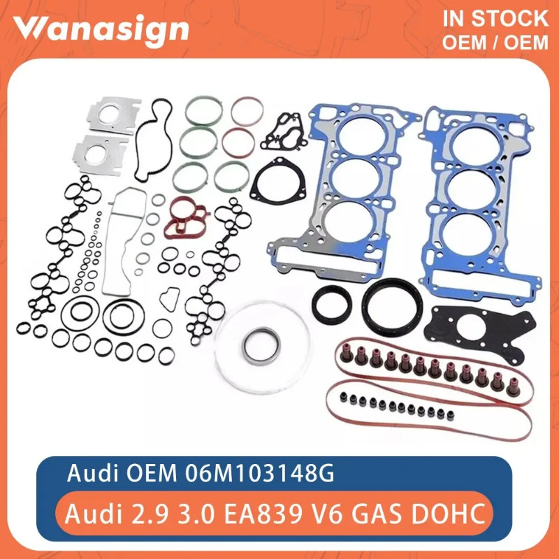 Engine Full Gaskets Set Fit 2.9 3.0 L For Audi S4 S5 B9 A6 Q7 EA839 Porsche 971 Volkswagen CR7 2.9L