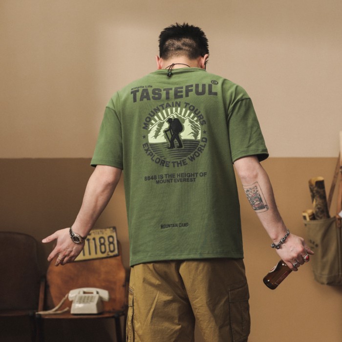 280g Heavyweight เสื้อยืดแขนสั้นสําหรับชาย 2024 ฤดูร้อนใหม่เสื้อยืดครึ่งแขนผ้าฝ้ายแท้แบรนด์อินเทรนด์