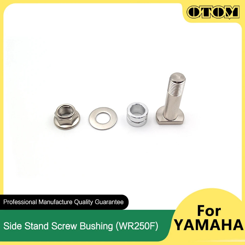 OTOM 2023 Motorcycle Side Stand Mounting Screw Bushing Washer Collar Kickstand Nut Bolt For YAMAHA