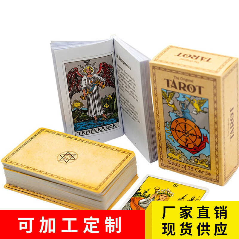 English Original Tarot Tarot Tarot ck ของ 78 ใบพร้อมคู่มือคําแนะนํา 12 * 7 ซม.