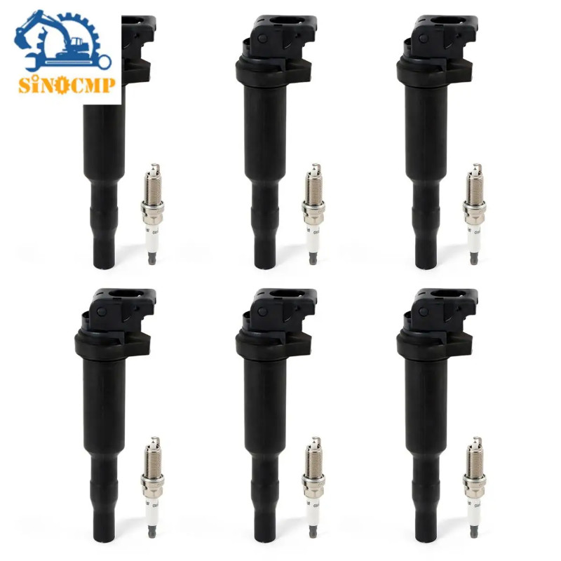 6Pcs Ignition Coils +6Pcs Iridium Spark Plugs for BMW 128i 328i 535i 550i Mini Cooper UF592 UF592 C