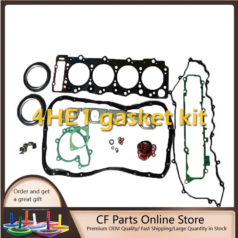 Engine Overhaul Gasket Kit for Isuzu 4HE1 4HE1T 4.8L NQR NPR W3 W4 W5 GMC Chevrolet Truck