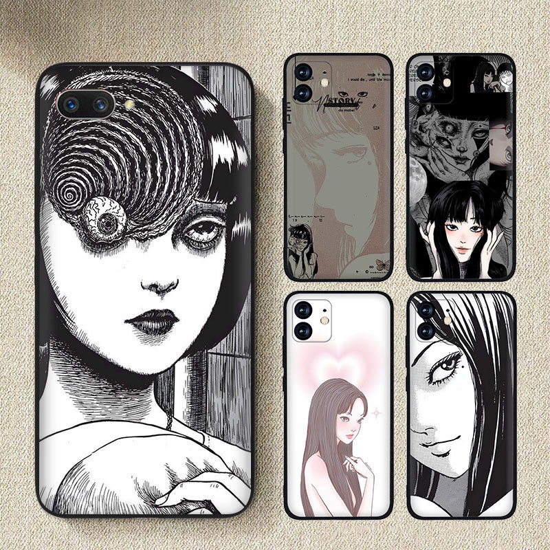 Huawei Y6 Y6s Y6Pro Y6 Y7 Y9 Prime 2019 เคสโทรศัพท์ V702 Tomie junji ito สีดําซิลิโคน TPU Shell