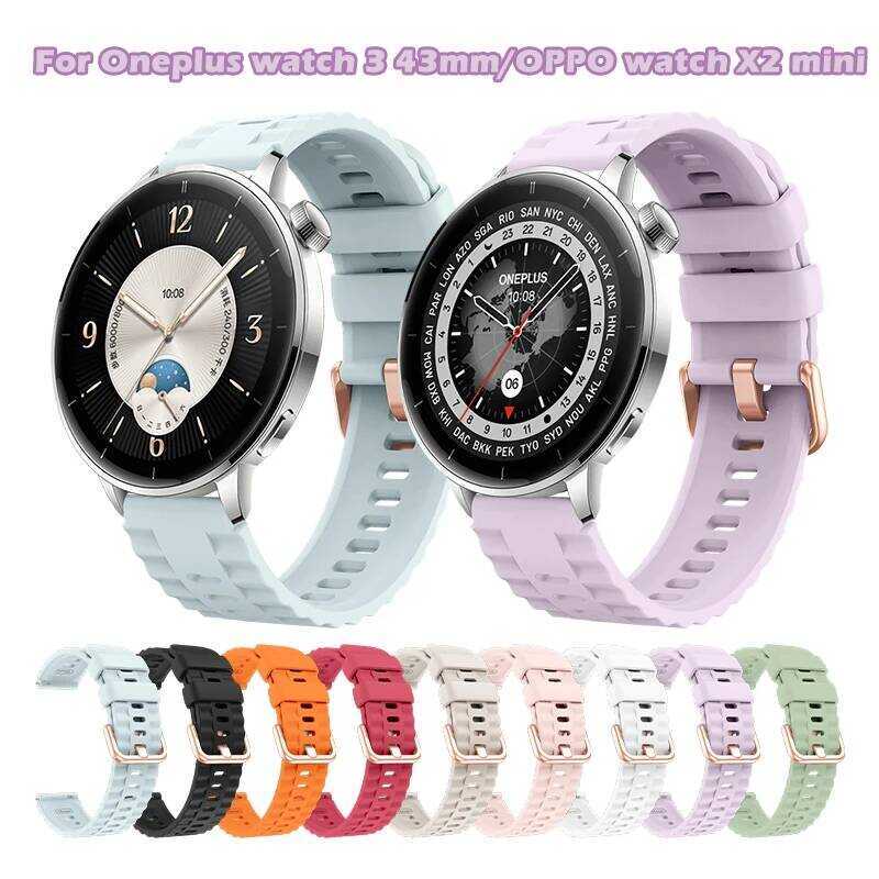 C 18Mm Colorful Strap Compatible With Oneplus Watch 3 43Mm Breathable Silicone Wristband For Watch