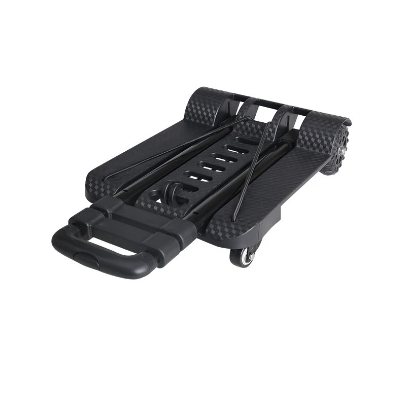 Folding Iron Pipe Universal Wheel Trolley Shopping Cart Vegetable Cart Hand Cart Pulling Cart Lugga