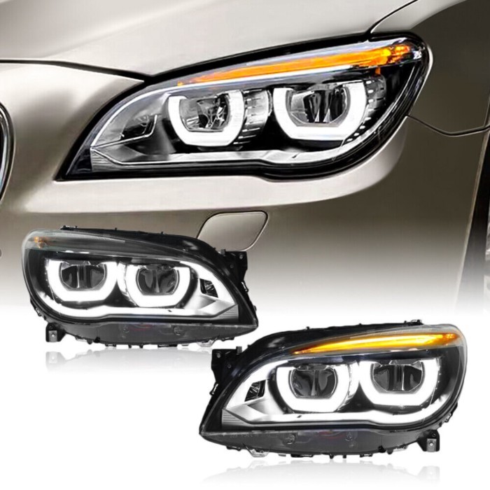 Pair Full LED Headlight For 2009-2015 BMW 7 Series F01 F02 F03 730Li 740Li 750Li M760Li  Projector