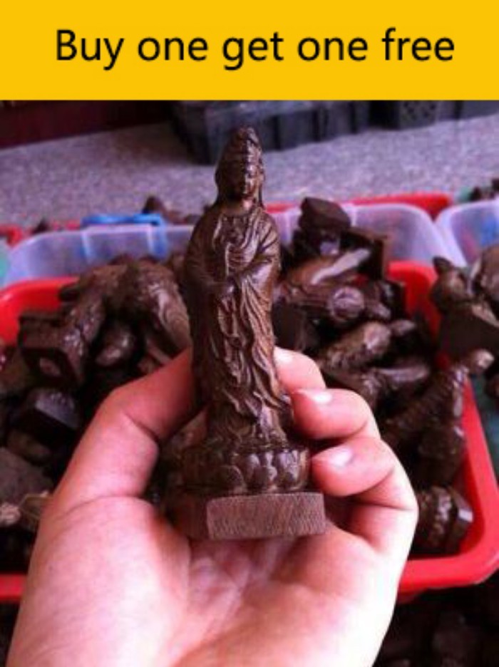Buy One Get One Free, Guanyin Wood Carving, Wood Carving Buddha Image, Avalokitesvara Bodhisattva,