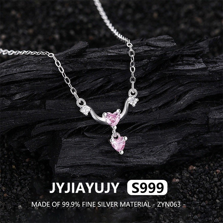 JYJIAYUJY 100% ทั้งหมด Original Fine Silver S999 จี้สร้อยคอ Cupids Arrow ฝัง Zirconia ในสต็อกแฟชั่น