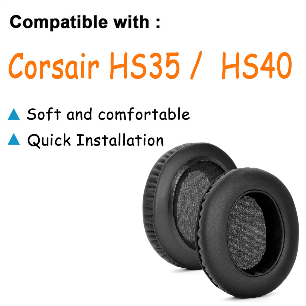 แผ่นรองหูฟังทดแทนสําหรับแผ่นรองหูฟัง Corsair HS35 / HS40