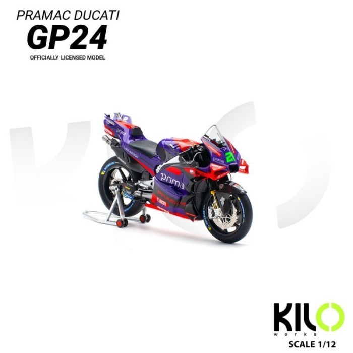 KILOworks 1: 12 MOTOGP PRAMAC Ducati Motorcycle Alloy Model 21 #89#GP24