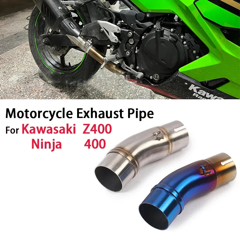 For Kawasaki Ninja 400 Ninja400 EX400 Z400 2017-2023 Motorcycle Exhaust Pipe Escape Moto Muffler Sy