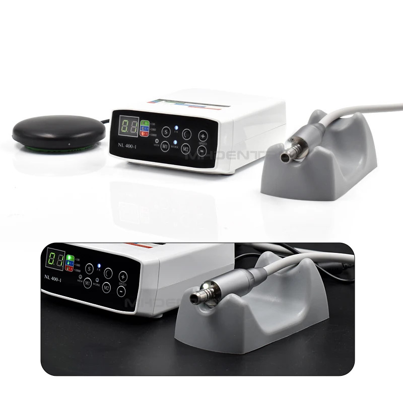 NL-400 2/4hole Dental micromotor Brushless Motor with pedal fit 1:1/1:5contra Angle lab tool equipm