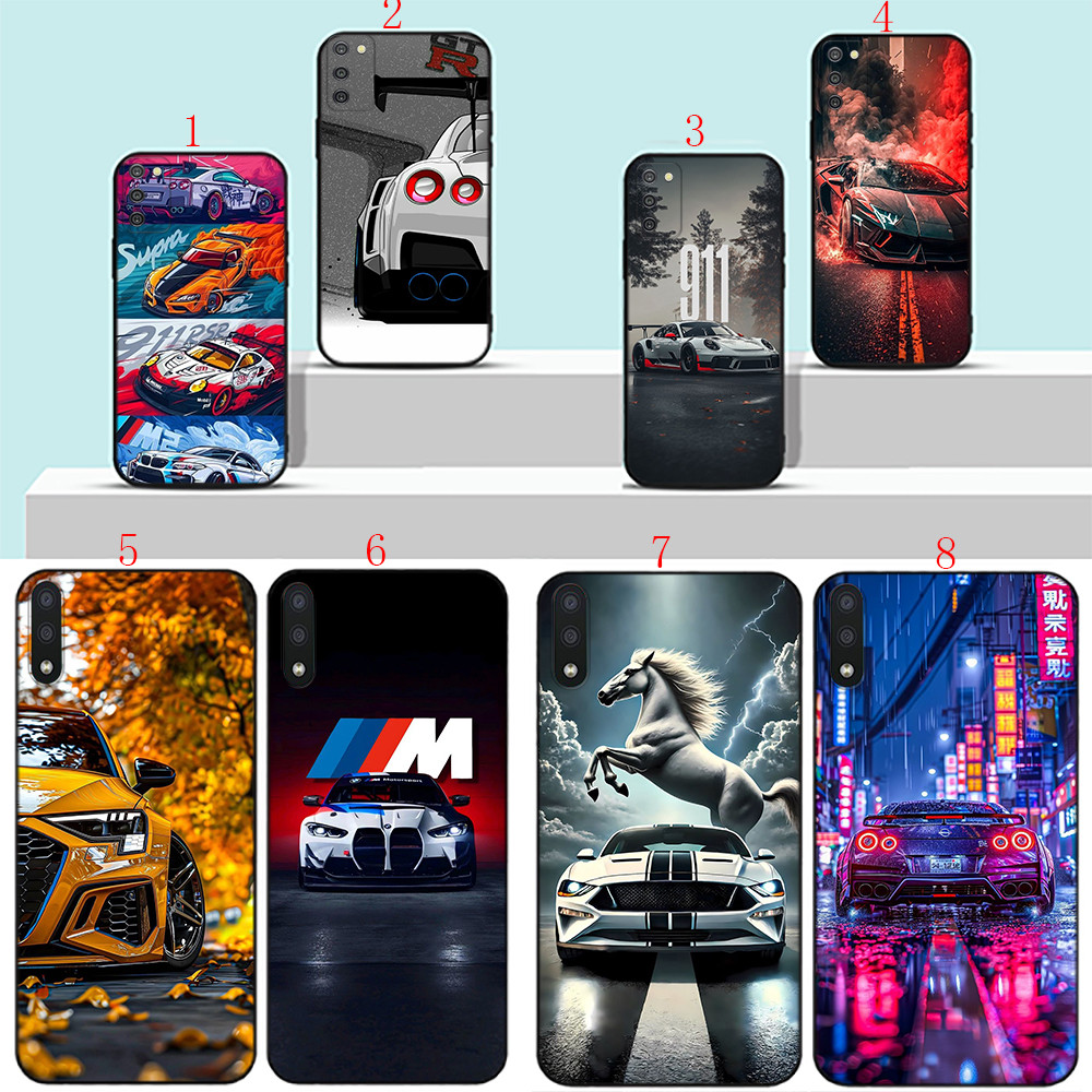 Xiao Mi POCO M7 C71 F7 Pro F7 Ultra C85 F8 Pro Ultra N15 รถสปอร์ตรถหรูหราเคสโทรศัพท์สีดํานุ่ม