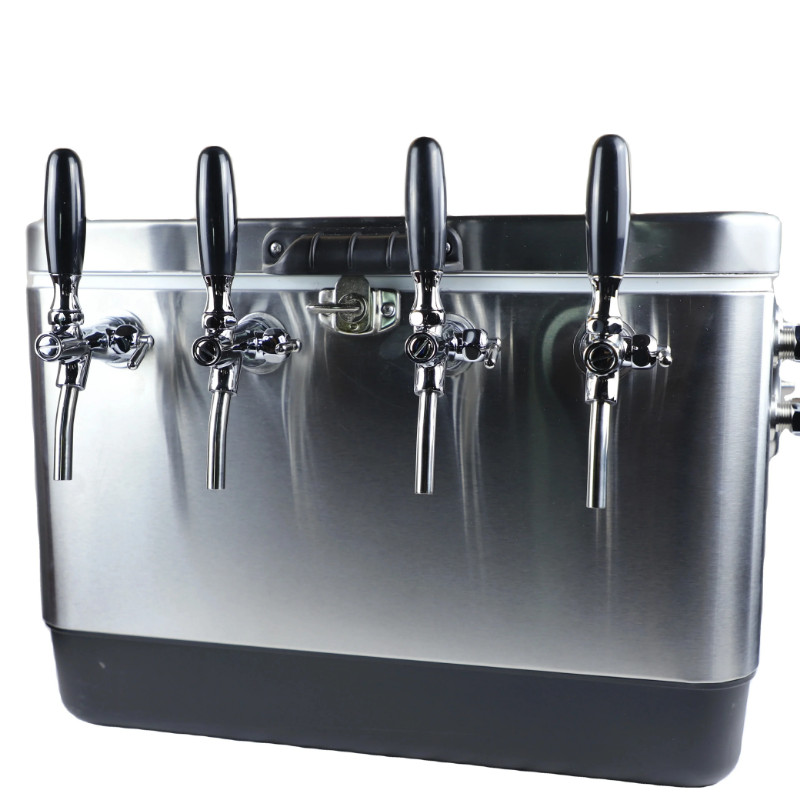 Stainless Steel Ice Cooler Box For Outdoor Camping Portable Cooler Wine Beer Cooler Box