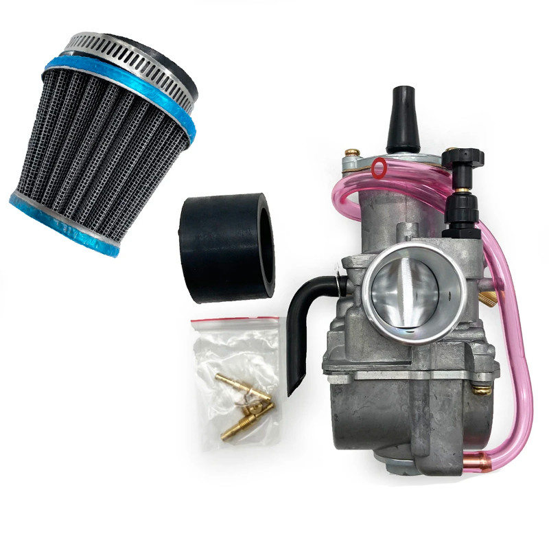 For OKO PWK 24mm 26mm 28mm 30mm 32mm 34mm Flat Slide Carburetor with Air Filter Kit KTM 65SX 85 SUZ