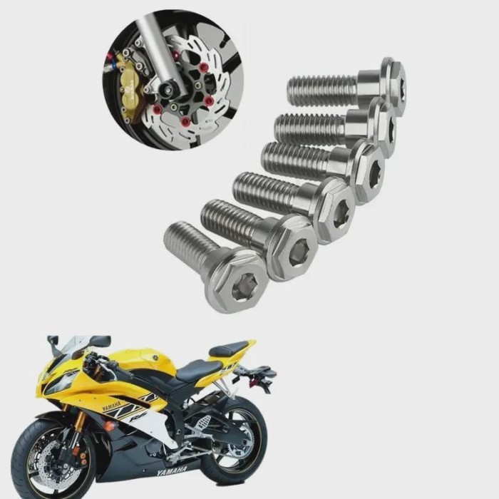 For Honda NSF100 R6 2006 Motorcycle  Acsessories 6x Titanium Brake Disc Retaining Bolt Kit M8 X 24m