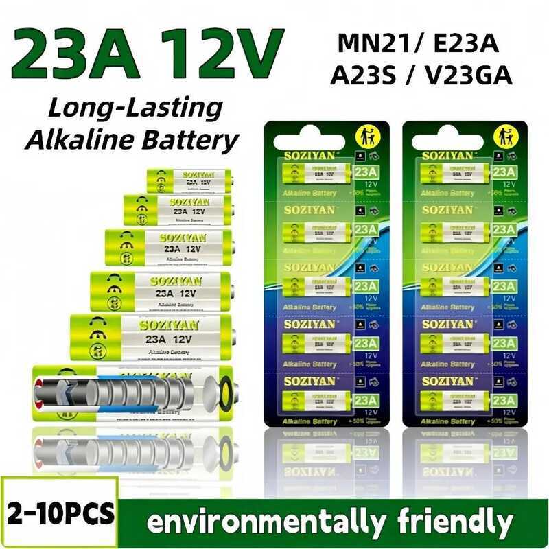 C 12V 23A Alkae Battery 5-60Pcs A23 E23a K23a L1028 Long-Lasting Leak-Resistant For Remote Doorbell