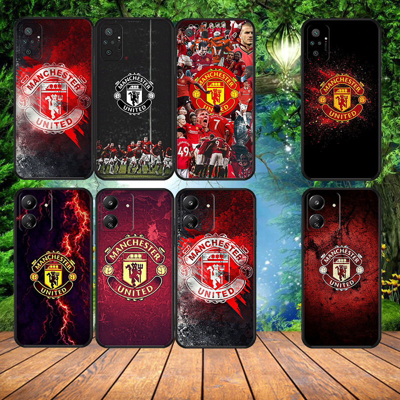 สีดําอ่อน Samsung A03s A05S A06 A07 A10S A11 A12 เคสโทรศัพท์แมนเชสเตอร์ยูไนเต็ด