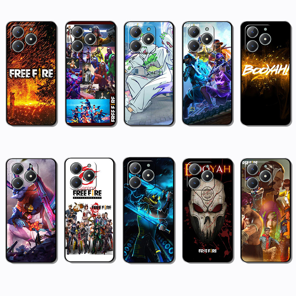 สําหรับRealme Narzo 20 Pro 70X N65 20A GT2 GT Neo 2 3 3T K12 ฟรีไฟกรอบสีดํายืดหยุ่นTPU Soft Case | ก