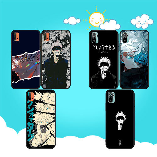 นุ่มสีดํา OPPO A74 F19 Pro Plus R9 F1 R9S A16 A16S A3X A40 A60 A80 A3pro Gojo Satoru2 เคสโทรศัพท์