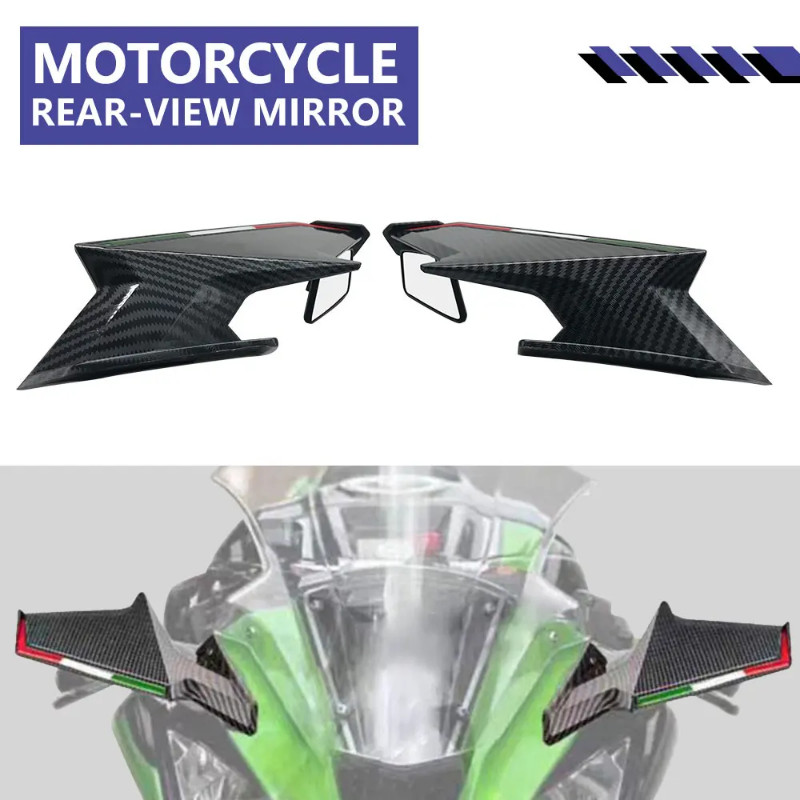 For Honda CBR650R CBR500R CBR650F CBR1000RR Side Spoiler Winglet Review Mirrors ABS Motorcycle 360°