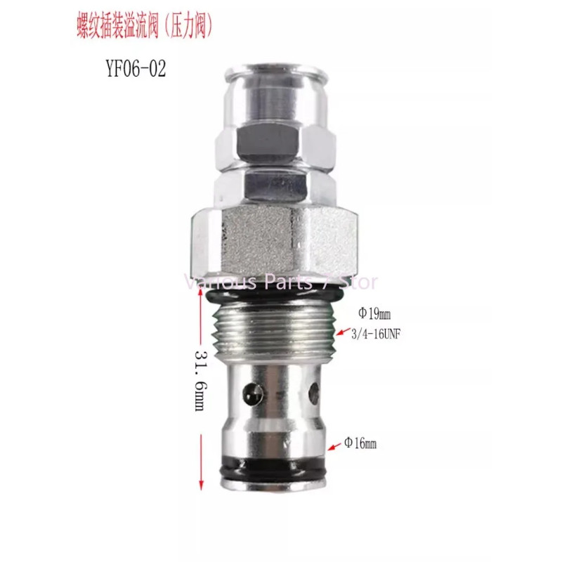 1PC Hydraulic Relief Valve YF06-02 Pressure Adjustable Cartridge Pressure Valve