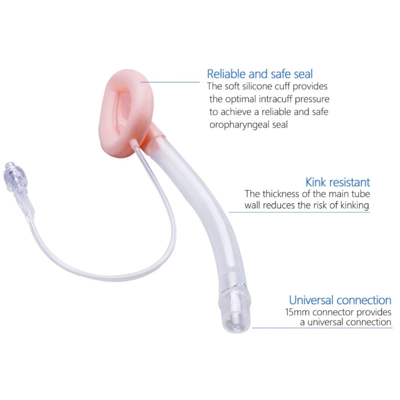 Disposable Silicone Laryngeal Mask with Bar Anesthesia Breathing Laryngeal Mask Airway Tube for Kid