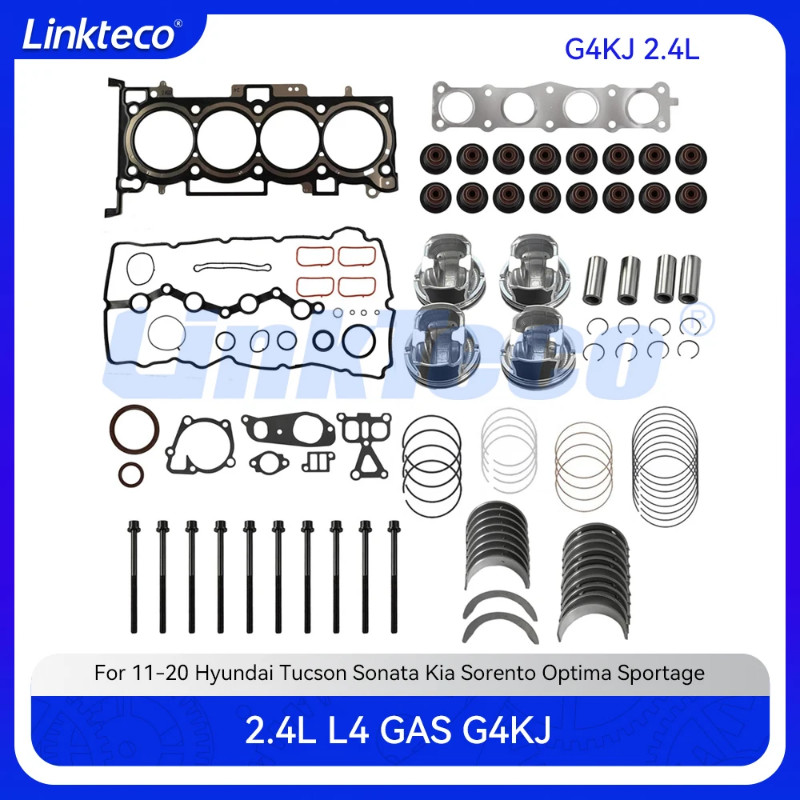 G4KJ Engine Rebuild Full Gasket Set Piston Ring Crankshaft Con-Rod Bearing Kit For 11-20 2.4 T L Hy