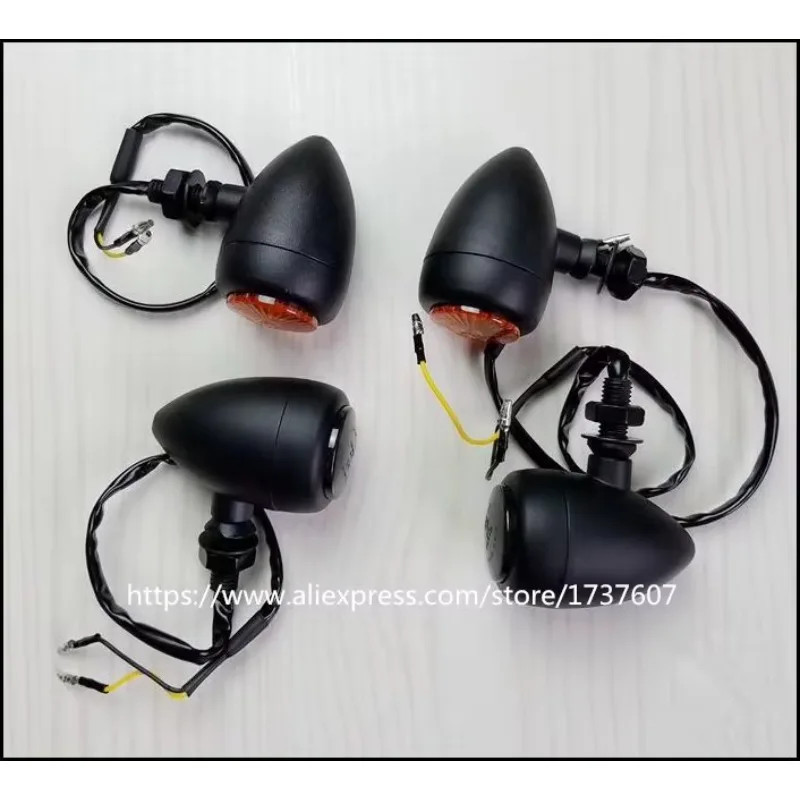 GN Motorcycle Signal Lamp Retro motorcycle metal LED turn signal light lights for CG  GN