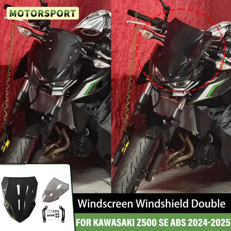 Windshield Windscreen For Kawasaki Z 500 SE Z500 SE ABS 2024 2025 Motorcycle Air Wind Deflectors Fr
