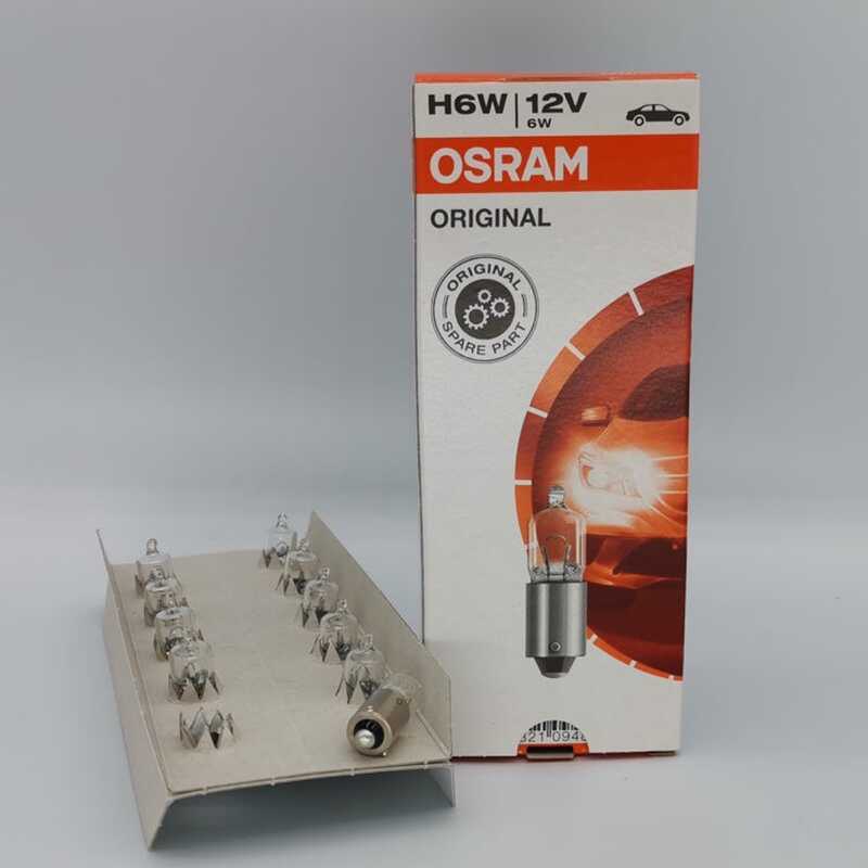 欧朗 OSRAM 64132 12V 6W E1 H6W U BAX9s ต้นฉบับแบตเตอรี่脚灯泡