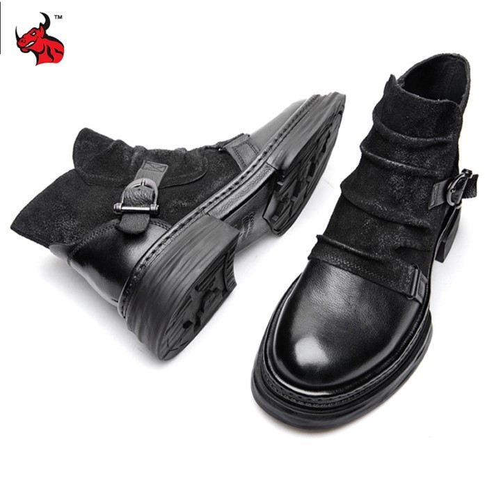 Motorcycle Boots Durable Motorbike Boots Thick Soled Motocross Boots High Top Moto Racing Boots Tac