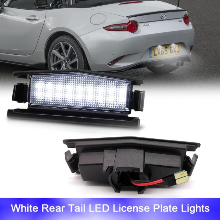 For Mazda 2 Harchback DJ DL MK3 MX-5 Miata ND MK4 2015-2021 White LED Number License Plate Tail Lig