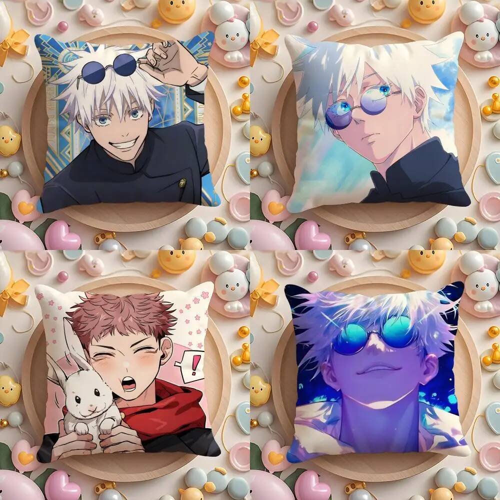 J-Jujutsu อนิเมะ K-Kaisen ปลอกหมอนอิง Home & Car Multi-Scene Pillow Cover - กลับด้าน นุ่ม และทนทาน สําหรับการใช้งานทุกวัน