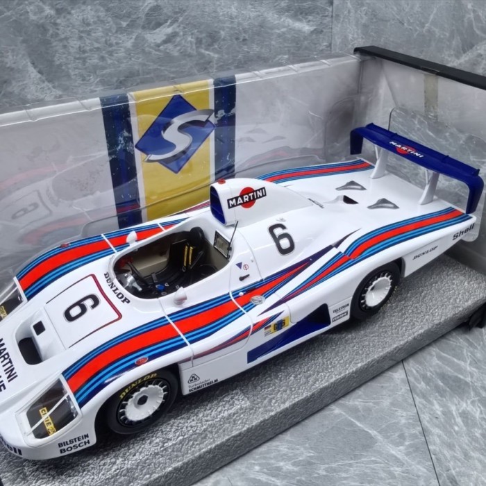 SOLIDO 1/18 Porsche 936 1977 #6 โมเดลรถแข่งโลหะผสมไม่เปิดประตูได้