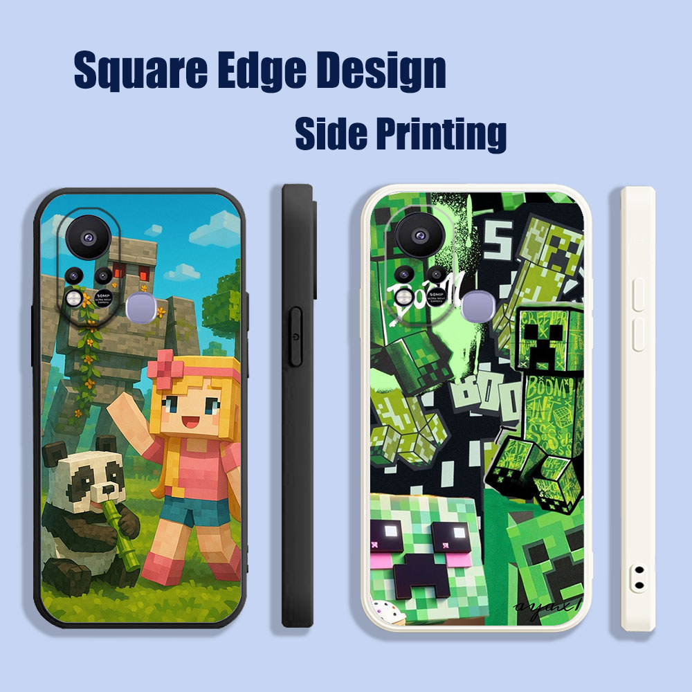 ปลอกสําหรับ Huawei Nova 3i 7i 8i 5T Y9S minecraft Creeper Ghast Alex BOX03 เคสโทรศัพท์ขอบสี่เหลี่ยม