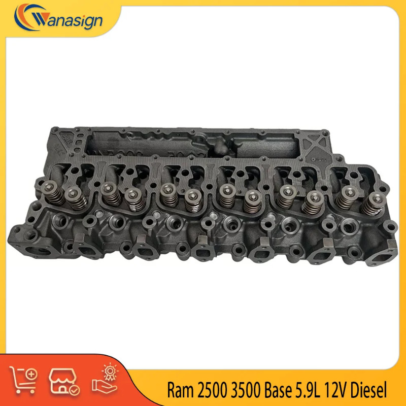 AUTO ENGINE PARTS Cylinder Head Fit 5.9 L L6 Diesel For Dodge Ram 2500 3500 Base 5.9L 12V 5.9T L6 D