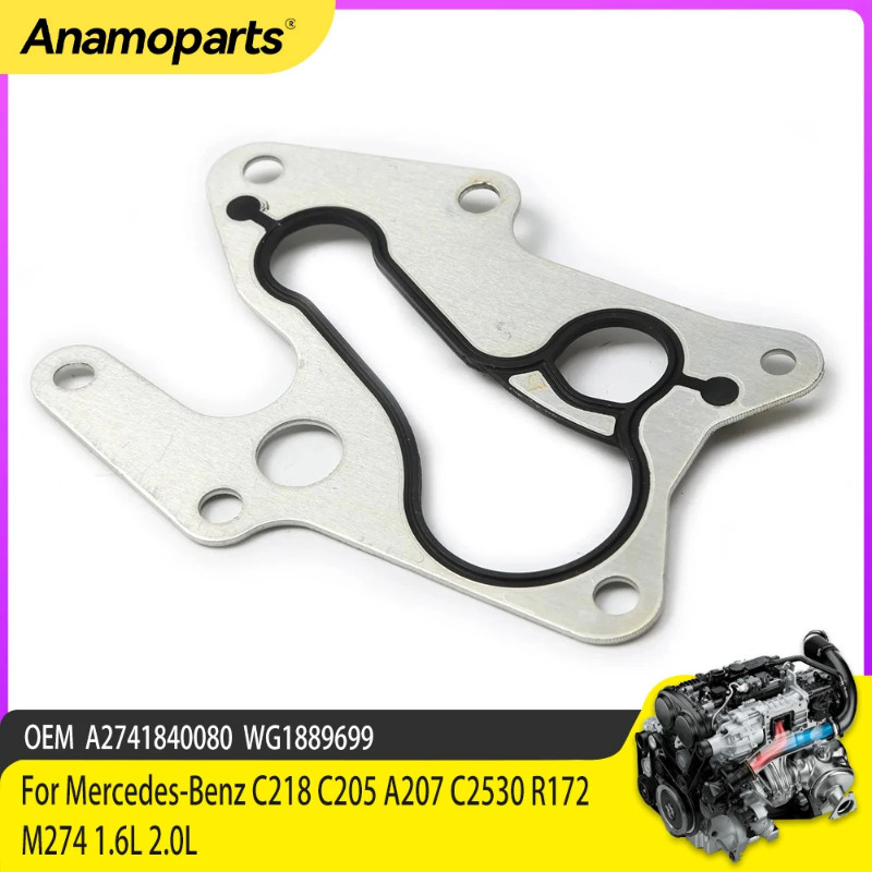 Engine Oil Cooler Seal Gasket For Mercedes-Benz C218 C205 A207 C2530 R172 M274 1.6L 2.0L