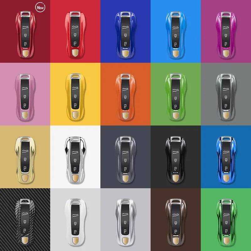 C Solid Color ABS Car Key Case Cover Accessories For Porsche Panamera 2017 Cayenne 2018 201 11 2020