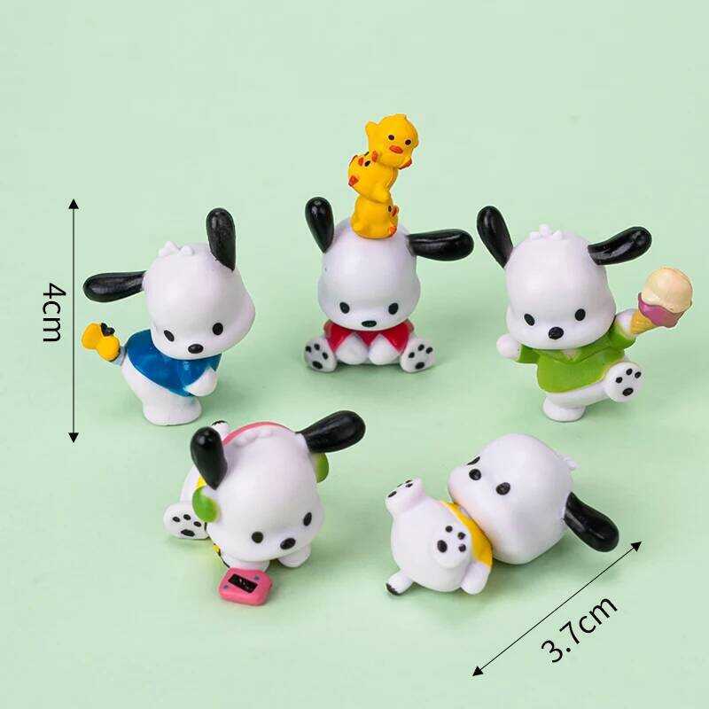 C 5Pcs Cartoon Toys Kawaii Dolls Action Anime Figures PVC Model Kids Toys For Children Birthday Gif