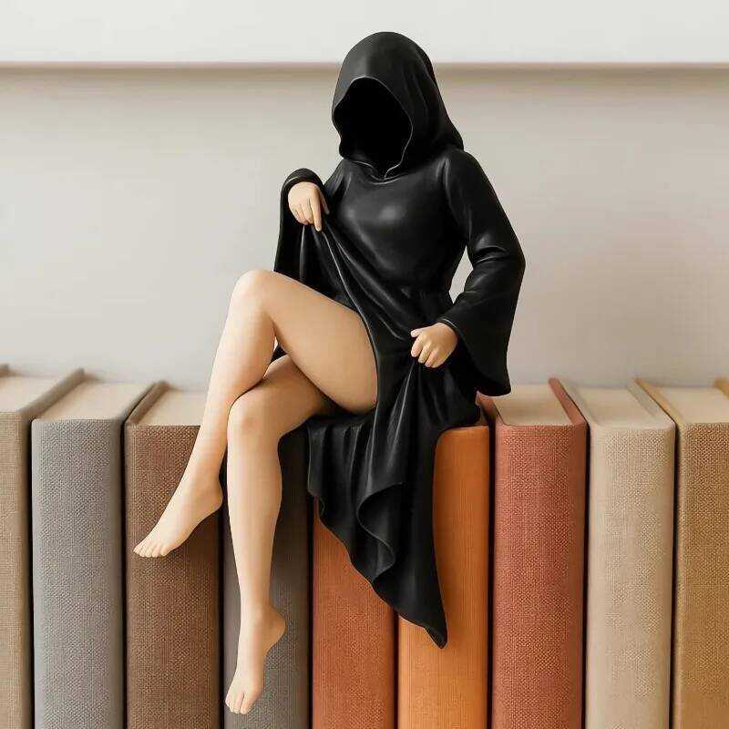 C Halloween Statues Tabletop Fig Won Sitting Figure Ornants Decorations Shelf Furniture For Bedroom