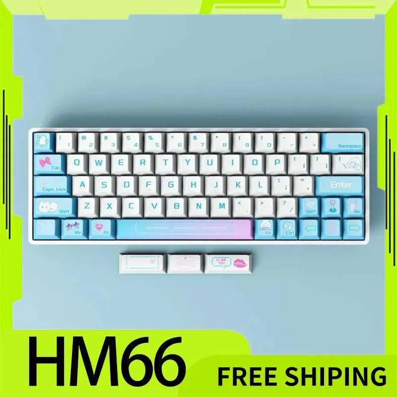 Sikakeyb Hm66 แป้นพิมพ์แกนแม่เหล็กแบบมีสาย E-Sports เกม 8k Custom Rgb Hot Swap คีย์บอร์ด Pbt สําหรับ
