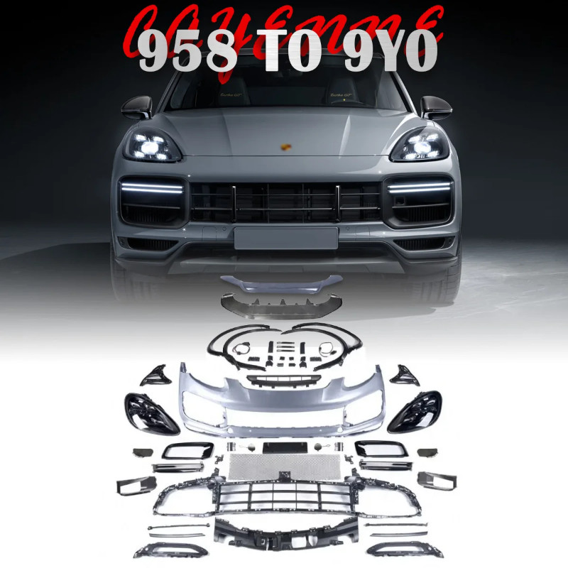 Car Accessories Body Kit For 2011-2018 Porsche Cayenne Front Bumper 958 958.1 958.2 to 9Y0 Turbo He