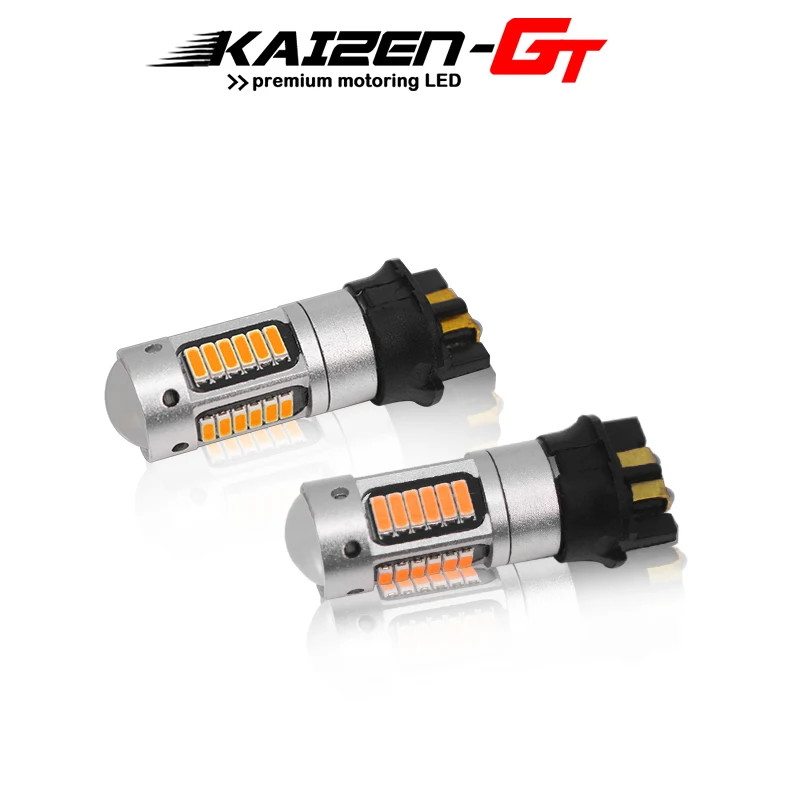 2pcs 12V No hyper flash Amber Error free PWY24W PW24W LED Bulbs For Audi A3 A4  MK7 Golf CC Ford Fu